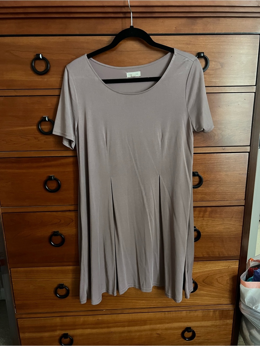 silence + noise mauve scoop neck dress